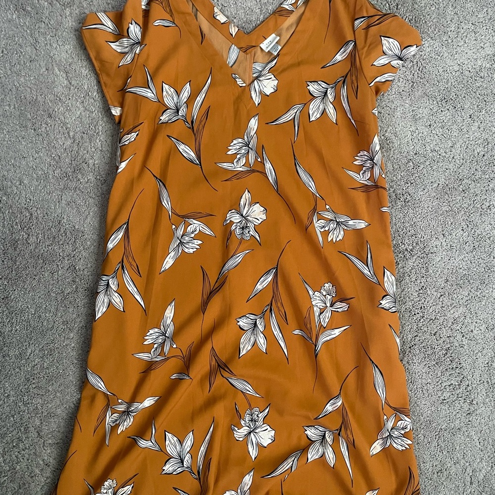 A New Day Orange Flutter Sleeve Sundress
